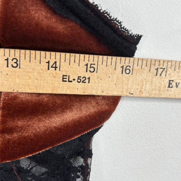 Urban Outfitters Faith Velvet Slip Dress M Lace Babydoll Fairy Grunge Whimsigoth - Picture 10 of 12